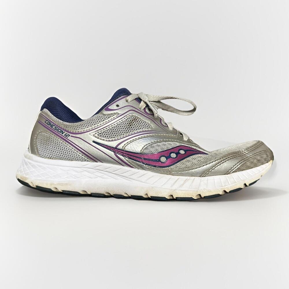 Saucony Cohesion 12 Woman’s Size 9 Gray‎ Pink Athletic Running Shoes